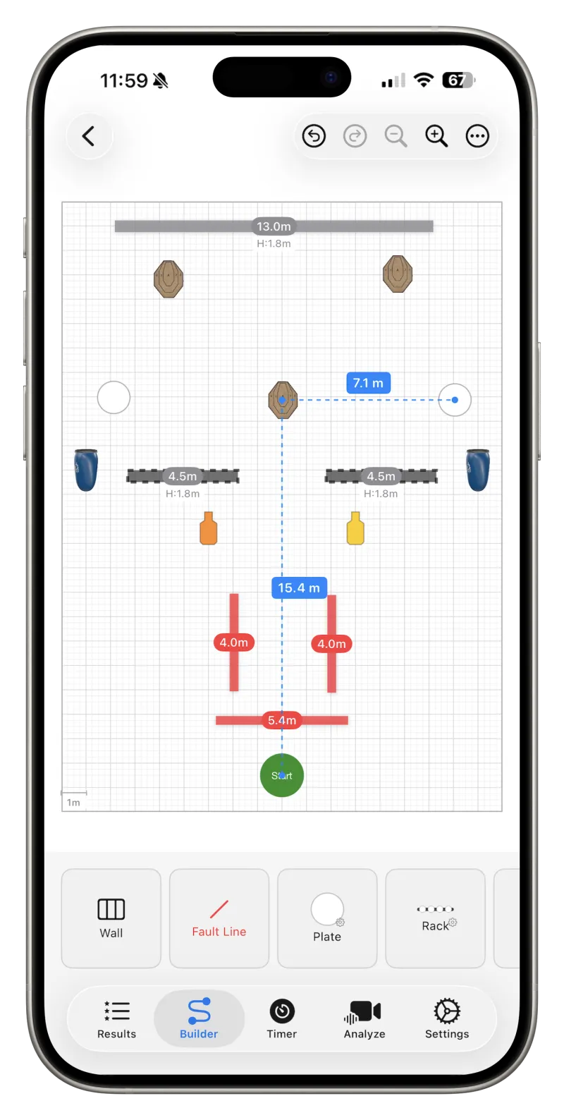 2D Stage Builder Interface